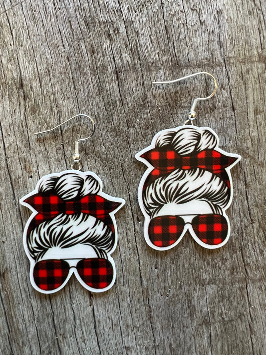 Pretty Plaid Mumma Earrings