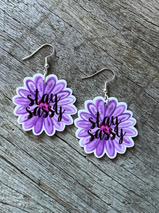 Stay Sassy Purple Earrings
