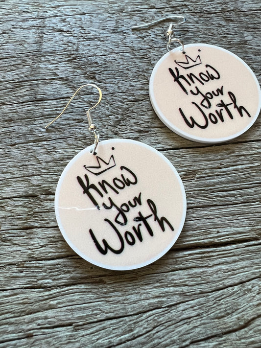 Know Your Worth Earrings
