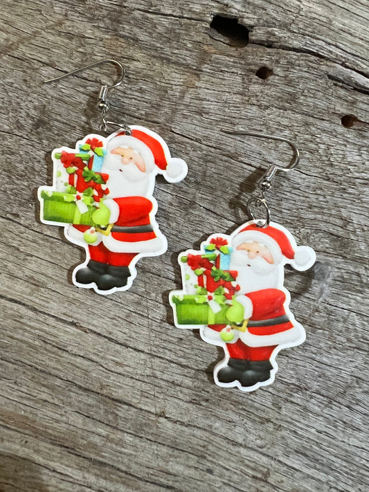 Here Comes Santa Claus Earrings