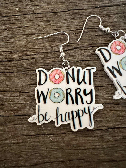 Donut Worry Earrings