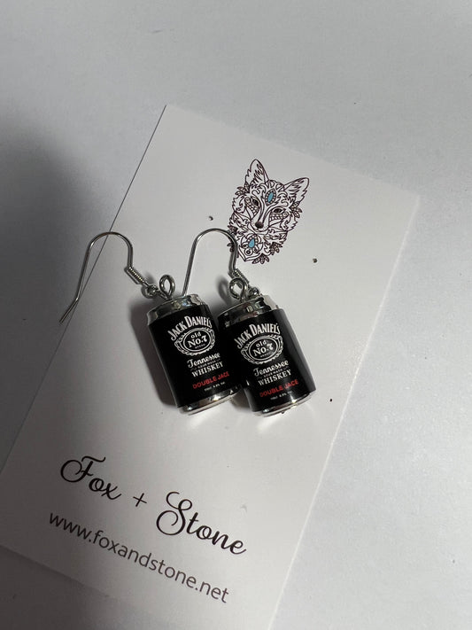 Black Jack Cans Earrings