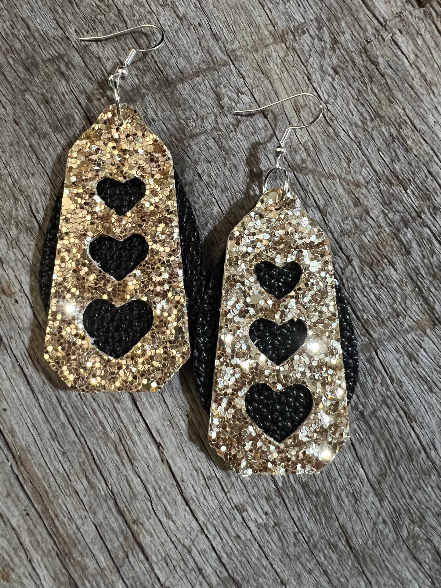 Sparkled Gold Vegan Earrings