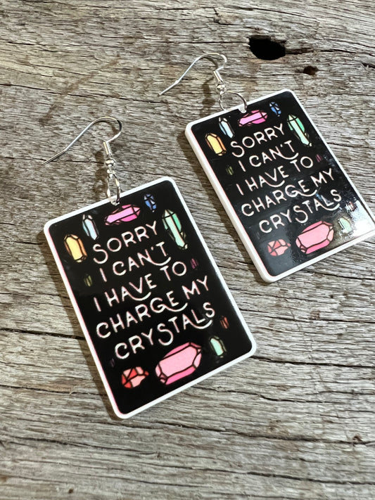 Sorry I Can’t Resin Earrings