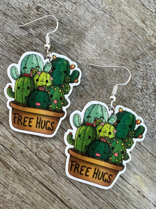 Free Hugs Plant Earrings
