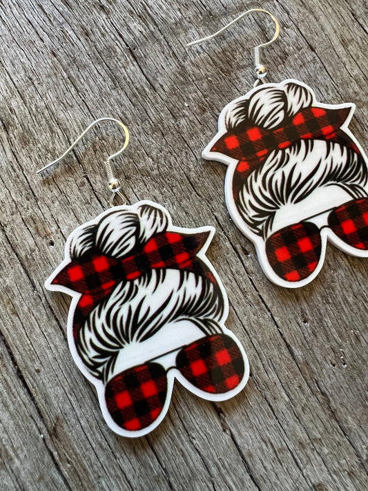 Pretty Plaid Mumma Earrings