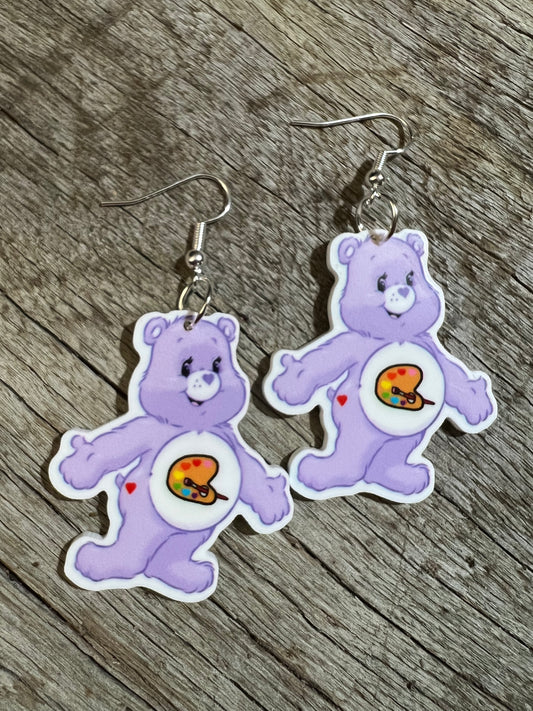 Lilac Bear Plannar Earrings