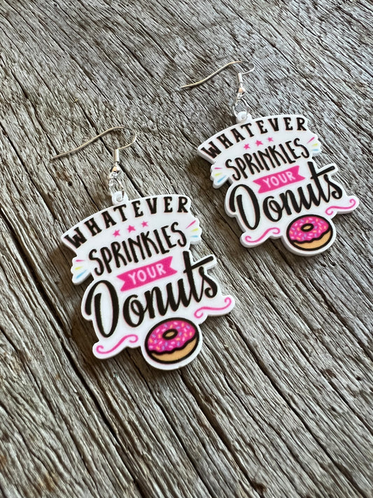 Sprinkled Donuts Resin Earrings