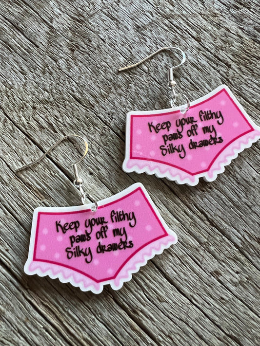 Paws Off Resin Earrings