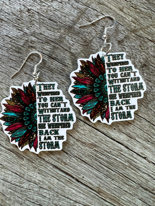 She Whispered Resin Earrings
