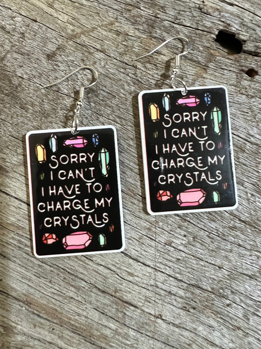 Sorry I Can’t Resin Earrings