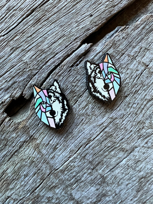 Mini Wolf Stud Earrings