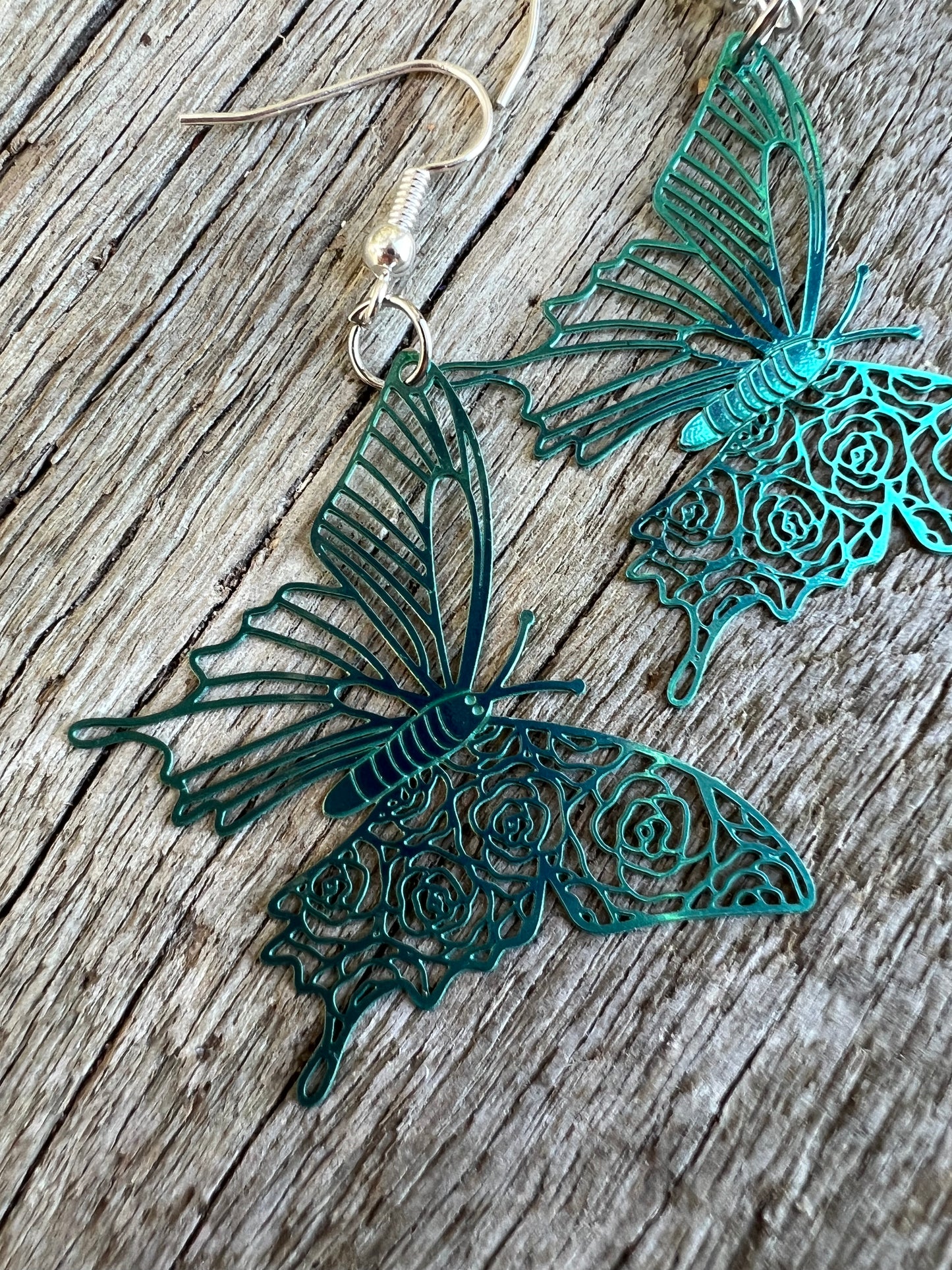 Esmeralda Butterfly Filigree Earrings