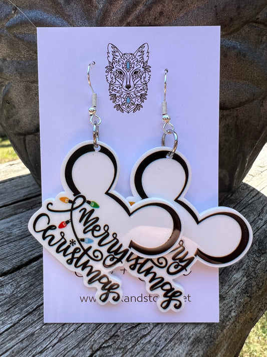 Merry Micky Christmas Earrings