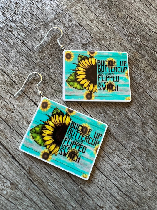 Buckle Up Buttercup Earrings