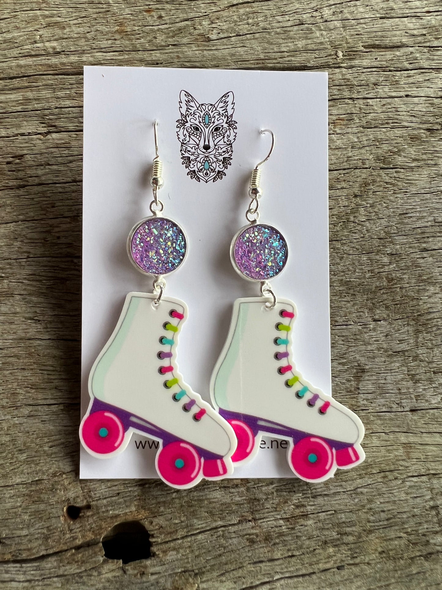 Disco Inferno Skate Earrings