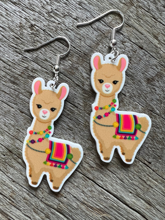 Cute Llama Love Earrings