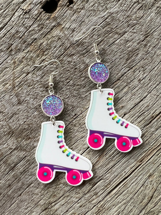Disco Inferno Skate Earrings