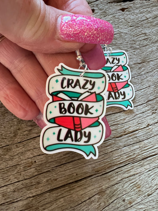 Crazy Book Lady Earrings