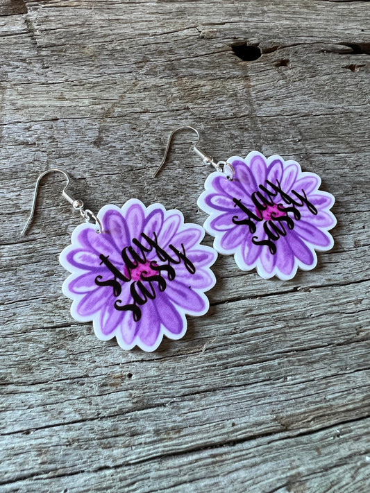 Stay Sassy Purple Earrings