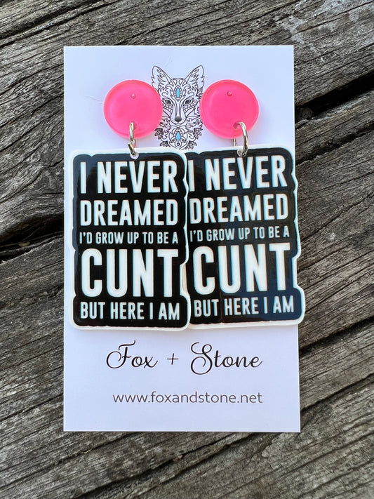 Never Dreamed Resin Earrings