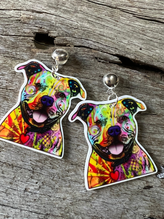 Beautiful Staffy Stud Earrings