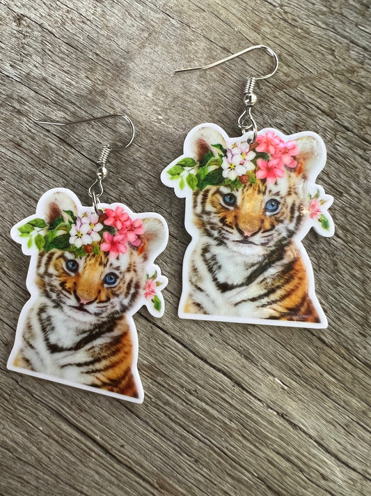 Boho Tiger Cub Earrings