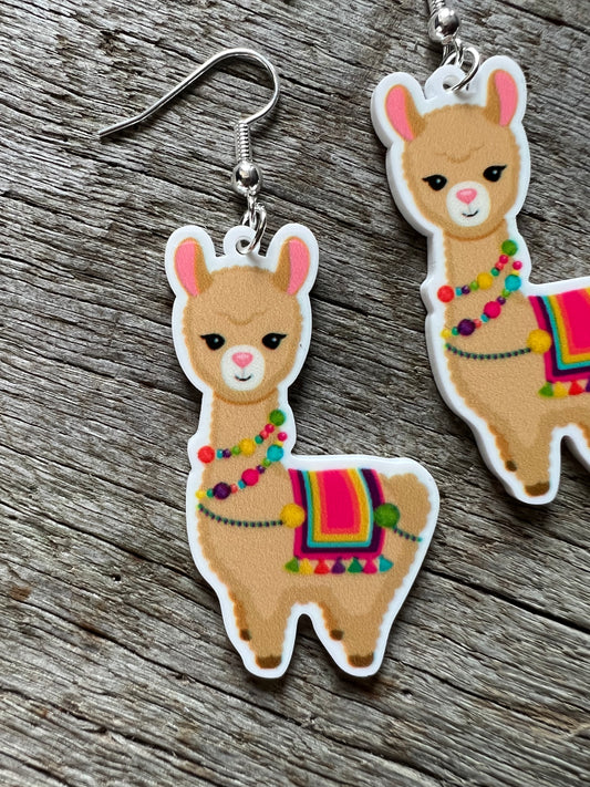 Cute Llama Love Earrings