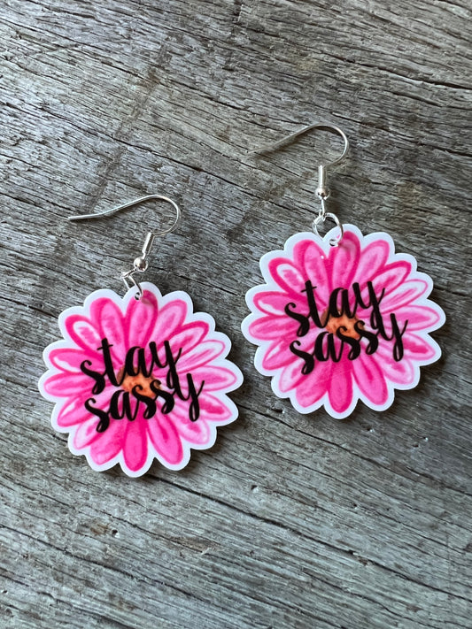 Stay Sassy Pink Earrings