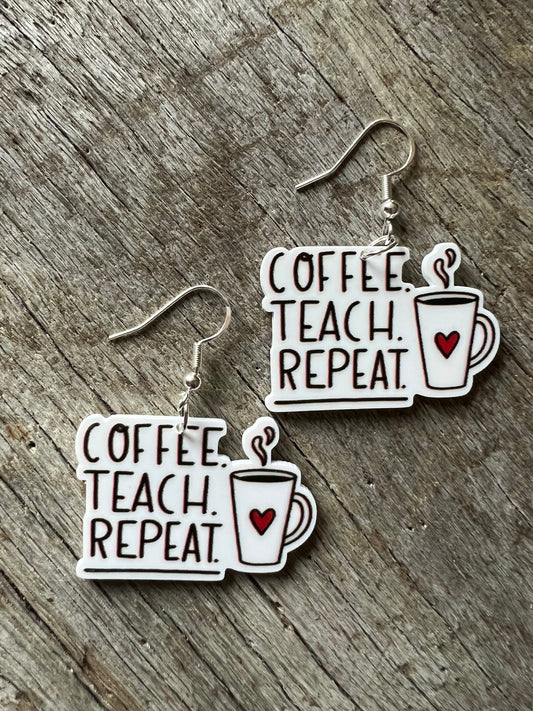 Coffee Teach Earrings