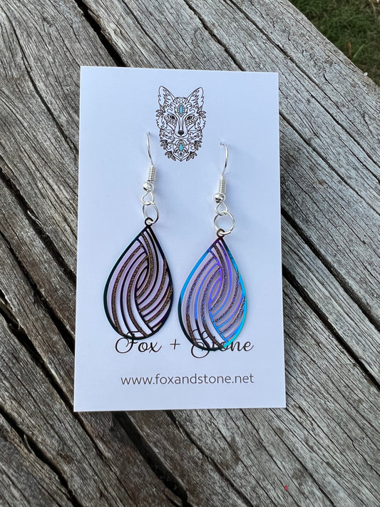 Amelia Iridescent Filigree Earrings