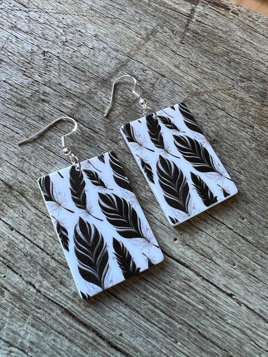 Black Fern Earrings