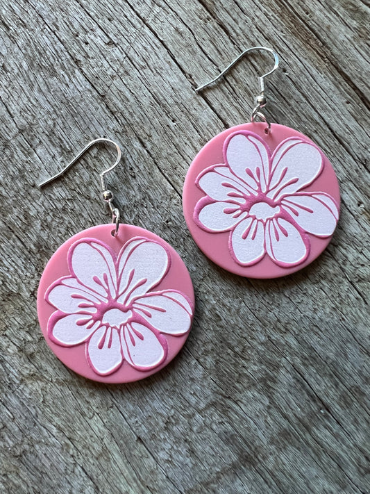 Pink Musk Frangipani Earrings