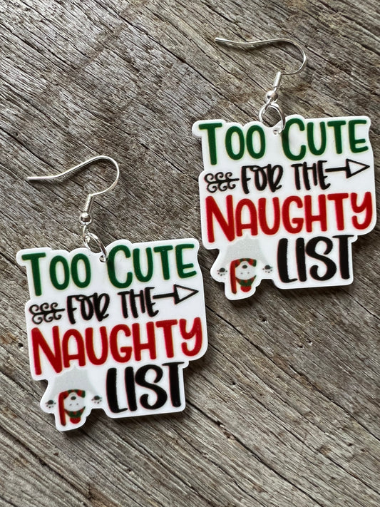Too Cute For Naughty List Earrings