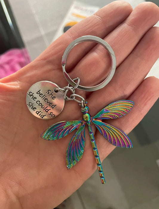 Dragonfly Iridescent Keyring