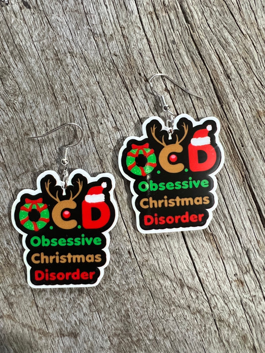 OCD Christmas Earrings
