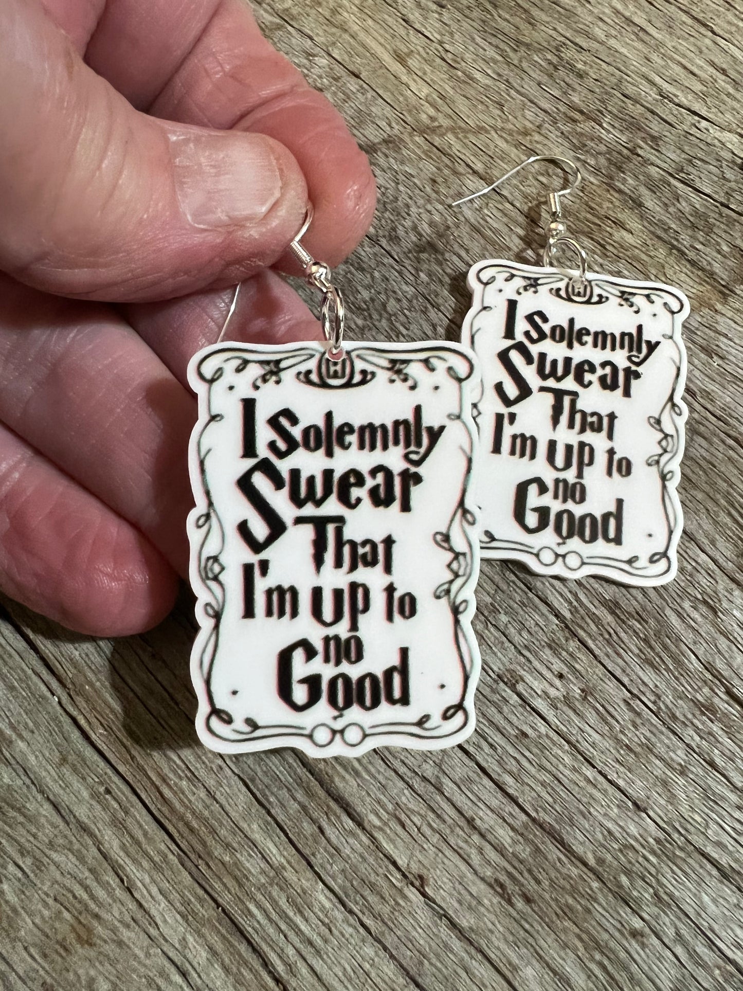 Solemnly Swear Resin Earrings