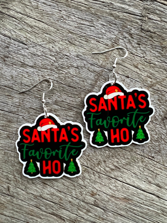 Santa’s Favorite Ho Christmas Earrings