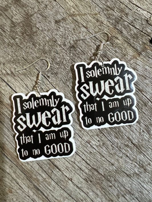 Solemnly Swear Black Earrings