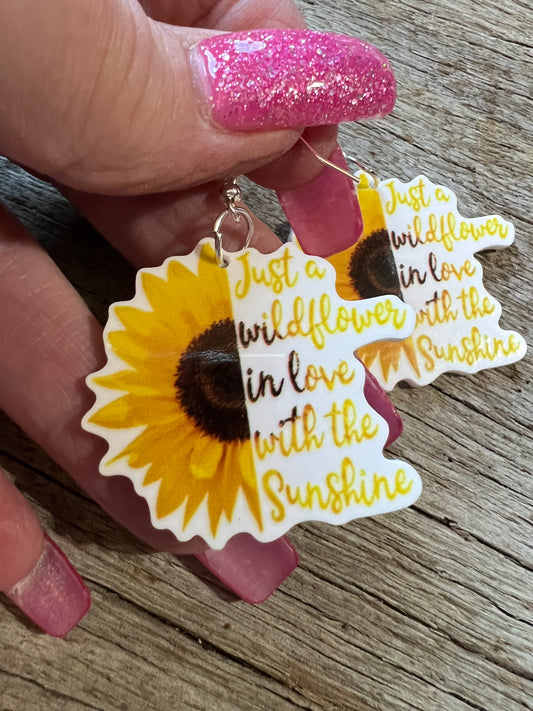 Sunshine Sunflower Resin Earrings