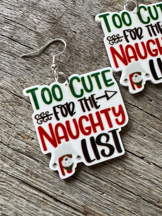 Too Cute For Naughty List Earrings