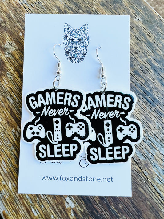 Gamers Never Sleep Earrings