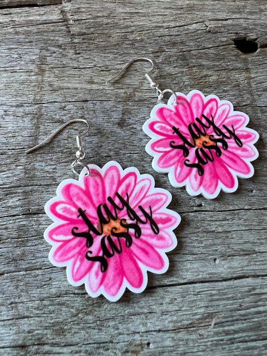 Stay Sassy Pink Earrings