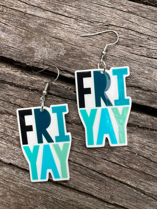 Fri-Yay Blue/Green Earrings