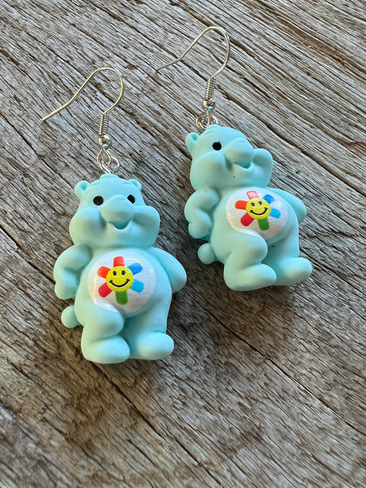 Pretty Mint Bear Earrings