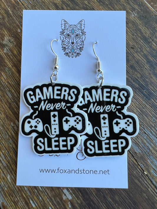Gamers Never Sleep Earrings