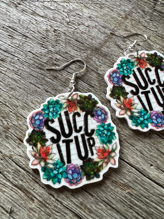 Succ It Up Succulent Earrings
