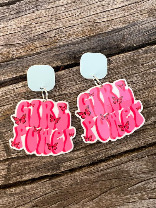 Girl Power Butterfly Earrings