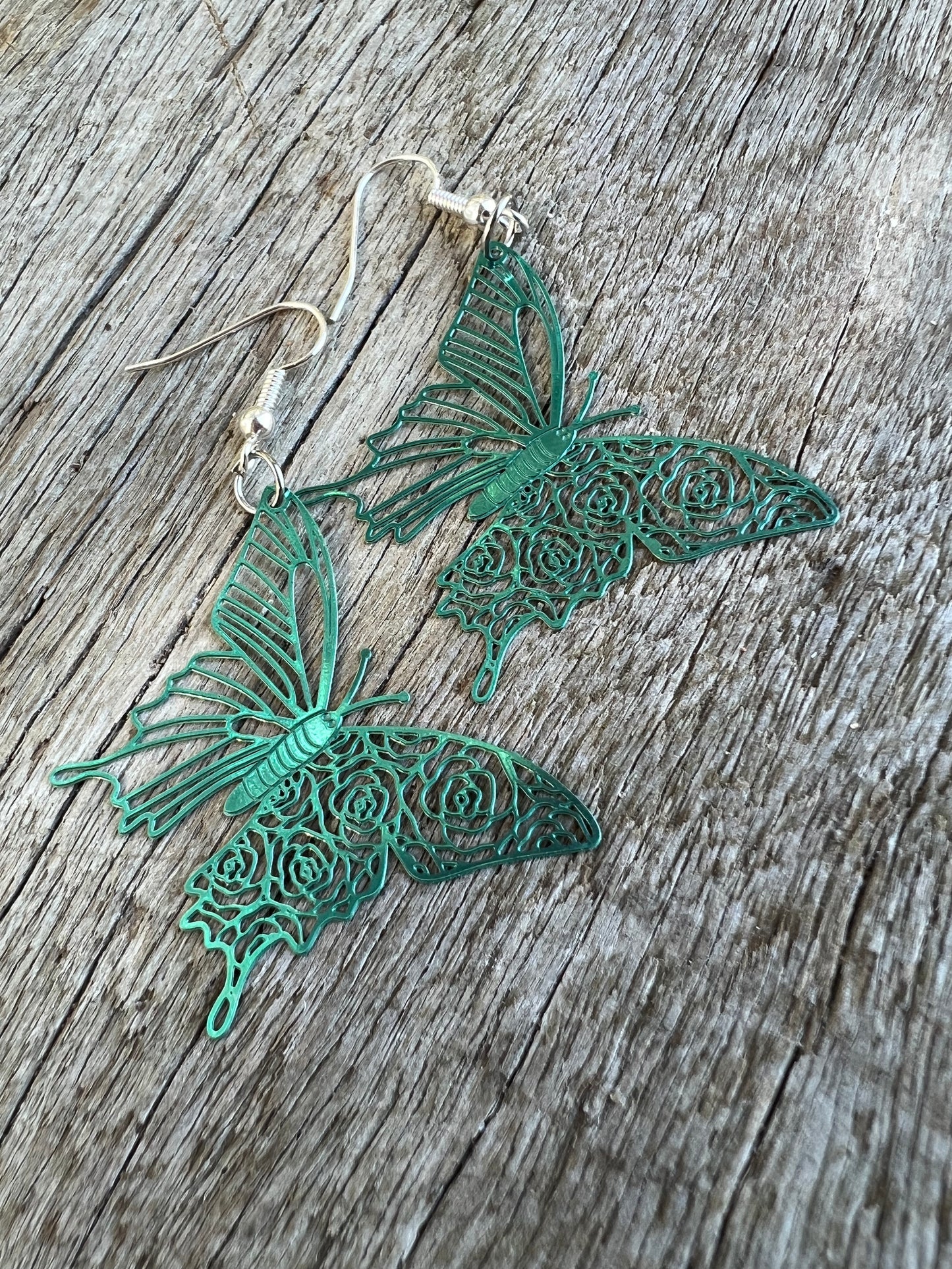 Esmeralda Butterfly Filigree Earrings