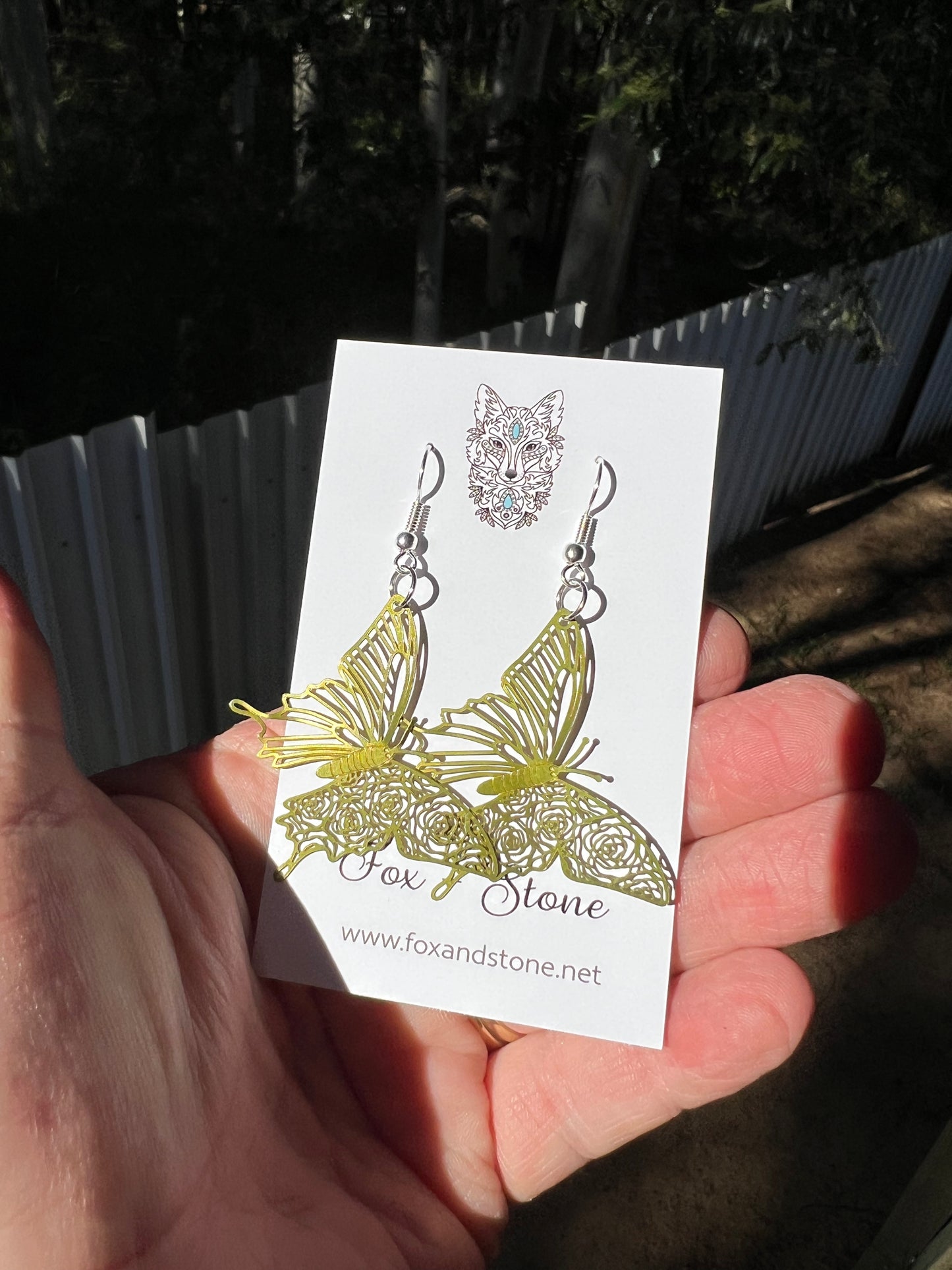 Callie Butterfly Filigree Earrings